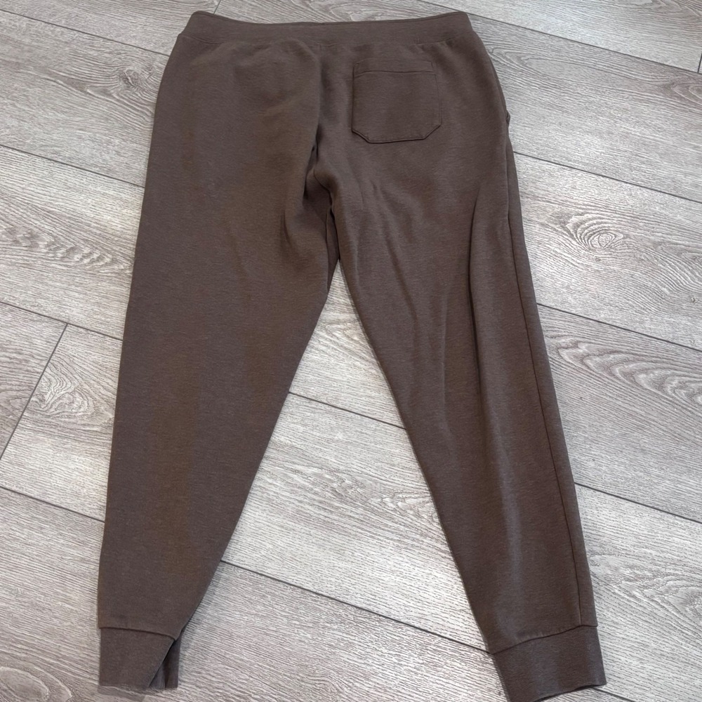 Polo Ralph Lauren Joggers Mens Large Brown Fleece Pony Logo Sweatpants Lounge - Picture 7 of 7